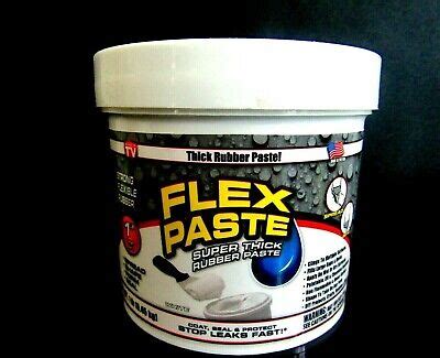 Flex Seal Paste WHITE Thick Rubber Paste 1 lb Jar 40962919330 | eBay