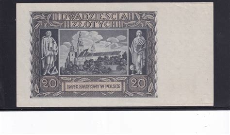 Drittes Reich Generalgouvernement Polen 20 Zlotych 1940 Ro575 Zwk