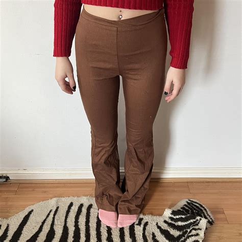 Urban Outfitters Women S Tan And Brown Trousers Depop