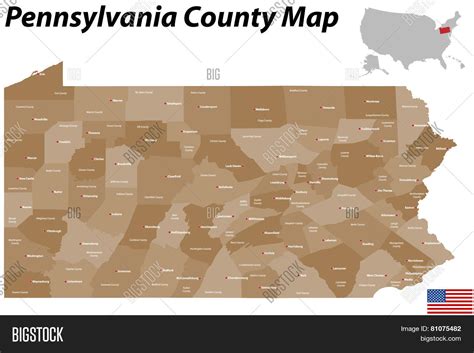 Pennsylvania County Vector & Photo (Free Trial) | Bigstock