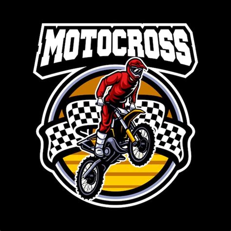 Motocross vector logo , motocross freestyle | Premium Vector