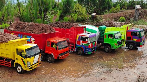 MOBIL TRUK OLENG JATUH TERGULING TRONTON TRIBAL FUSO HINO 500 TRUCK