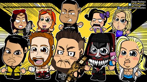 Nxt Chibi Wrestlers Wallpaper By Kapaeme On Deviantart