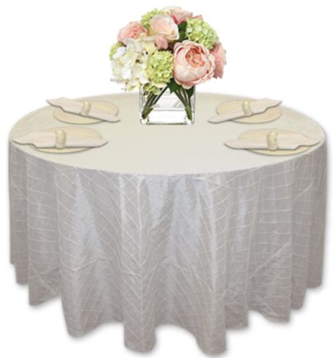 Ivory Pintuck Taffeta Table Linen Rentals Tablecloth