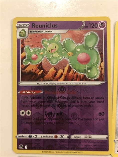 Pokémon Tcg Reuniclus Sword And Shield Silver Tempest 078195 Holo Holo