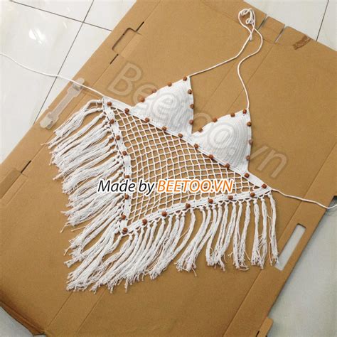 Bikini len móc và Áo Crop top len móc thời trang Shop BeeToo
