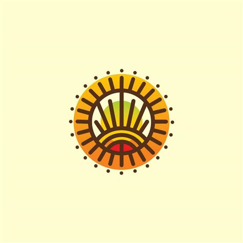 Sun logo design in modern style 35786095 Vector Art at Vecteezy