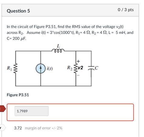 Solved Question 5In The Circuit Of Figure P3 51 Find The Chegg