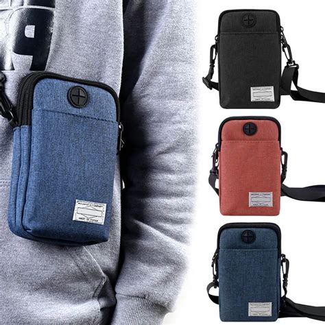 2018 New Casual Men Multifunctional Waterproof Phone Bag Mini Crossbody