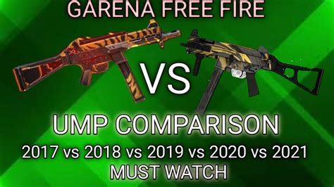 Free Fire Ump Gun Comparison 2017 Vs 2018 Vs 2019 Vs 2020 Vs 2021