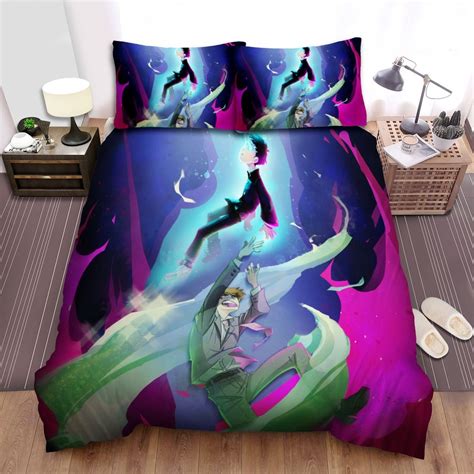 Mob Psycho 100 Mob And Reigen Art Bedding Sets Duvet Cover Flatsheet