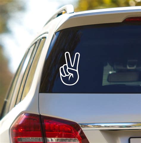 Peace Sign Sticker for Car, Car Decal, Laptop Decal, Vinyl Decal Custom ...