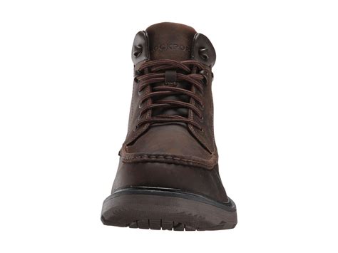 Rockport Boat Builders Waterproof Moc Toe Boot In Brown For Men Lyst