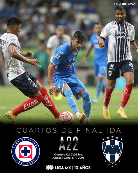 Cruz Azul Vs Monterrey A Qué Hora Y Dónde Ver En Vivo Hoy Cuartos De