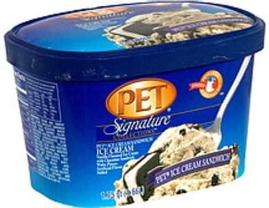 Pet PET Ice Cream Sandwich Ice Cream - 1.75 QT, Nutrition Information ...