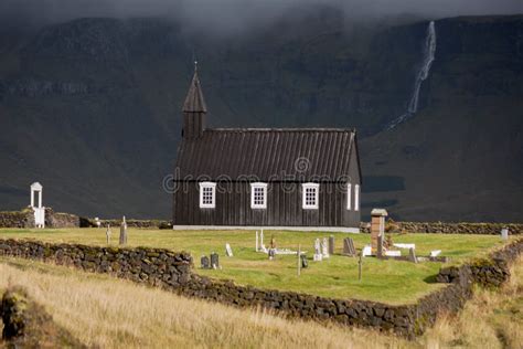 Budakirkja One Of The Many Icelandic Churches Stock Photo Image Of