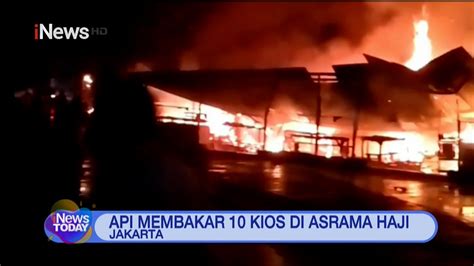 Diduga Korsleting Listrik Kios Di Asrama Haji Hangus Terbakar