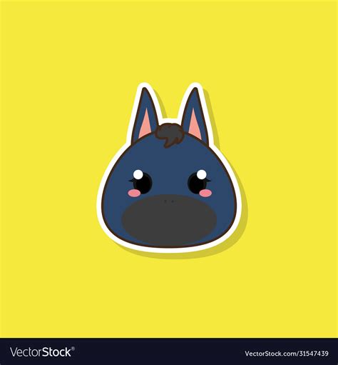 Isolated cute baby donkey Royalty Free Vector Image