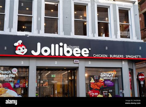 Liverpool Uk Sept The Sign For Jollibee Fast Food Restaurant