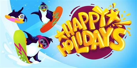 Happy Holidays Cartoon Vector Illustration Stock Illustration ...