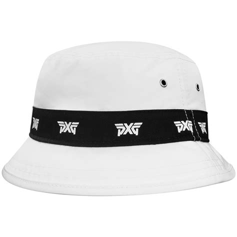 PXG Logo Repeat Bucket Hat White | Scottsdale Golf