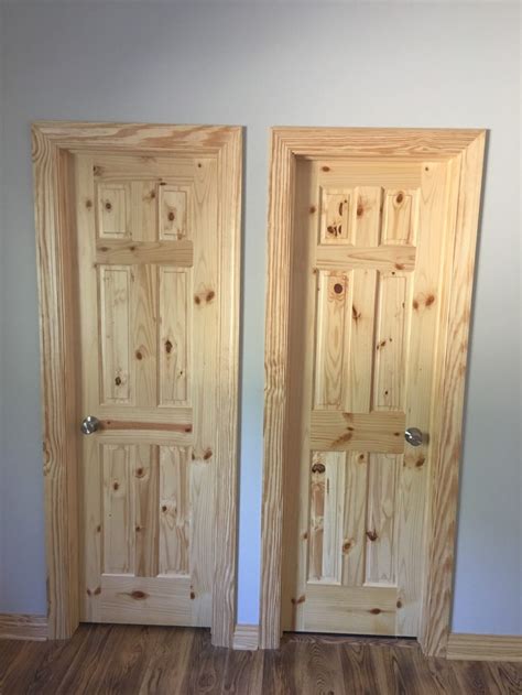 Pine Doors W Custom Trim Idlewood Custom Cabinetry