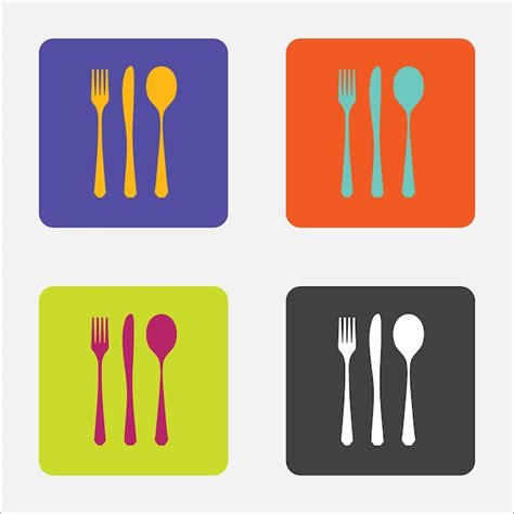 Premium Vector Cutlery Icons Set