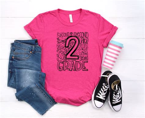 Teacher Shirt 2nd Grade Shirt Etsy