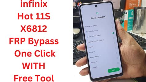 Infinix Hot 11S X6812 FRP Bypass One Click Free Tool Infinix X6812