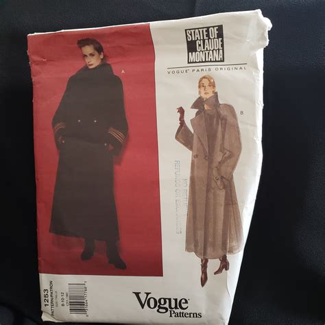 Vogue 1253 Sewing Pattern Vogue Paris Original State Of Claude Montana Detectivearmy Type