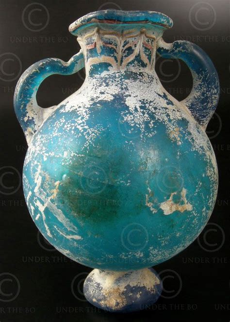 Antique Roman Glass Flask