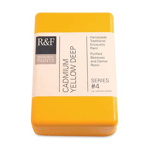 R F Encaustic Paint Block Cadmium Yellow Deep 333 Ml Block Michaels