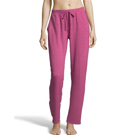 Hanes Hanes Womens Heathered French Terry Lounge Pant 2x Raspberry