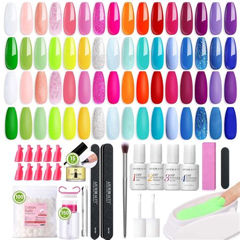 Amazon Azurebeauty Pcs Dip Powder Nail Kit Spring Summer Bright