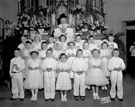 St Peters First Communion Class Photograph Wisconsin Historical