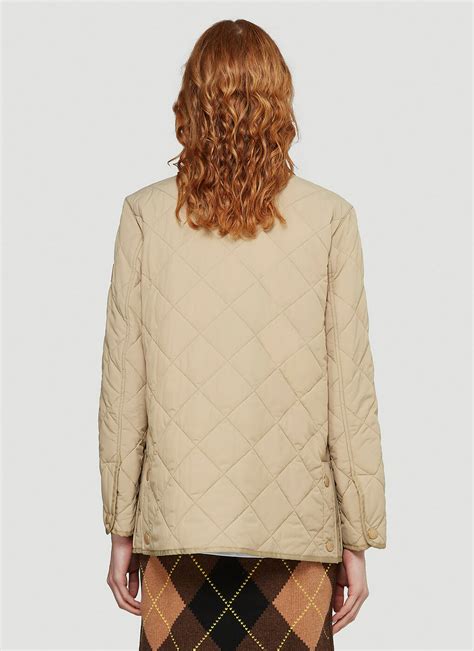 Burberry Cotswold Quilted Jacket In Beige Burberry