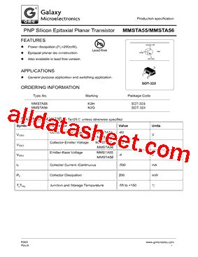 Mmsta Datasheet Pdf Galaxy Semi Conductor Holdings Limited