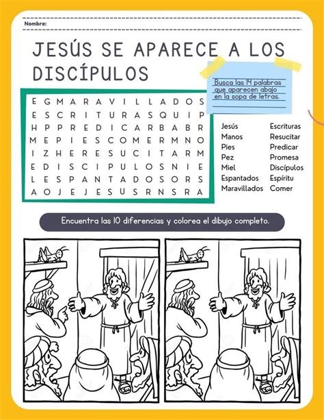 JESÚS SE APARECE A LOS DISCÍPULOS Escuela dominical para niños