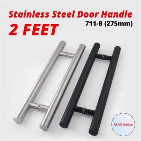 711 B 600mm 2feet Stainless Steel Door Handle H Shape Tempered Glass