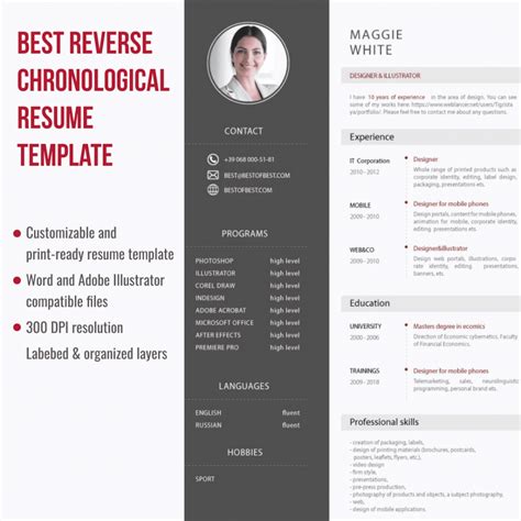 Best Reverse Chronological Resume Template Just