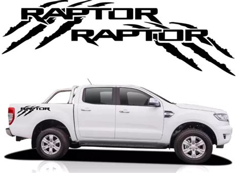 Ford Ranger Raptor Vinyl Graphics Decal Sticker Set 4x4 Pickup Truck