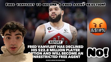 RAPTORS FAN REACTS TO FRED VANVLEET BECOMING FREE AGENT YouTube