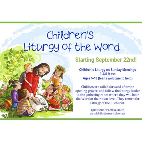 Childrens Liturgy Of The Word St James St Leo Catholic Community