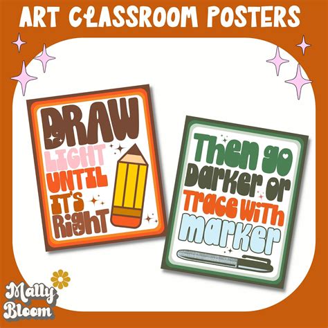 Art Classroom Rules And Procedure Poster Bundle Art Classroom Decorwash Your Handsart Teacher