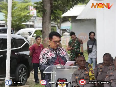 Sekdakab Lampung Selatan Hadiri Pelepasan Distribusi Logistik Pemilu