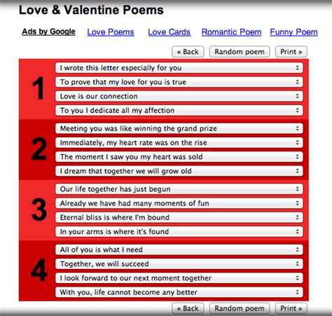 Heart Shape Poem Generator | Sitedoct.org