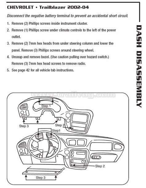 Dash Faceplate Removal Diagrams