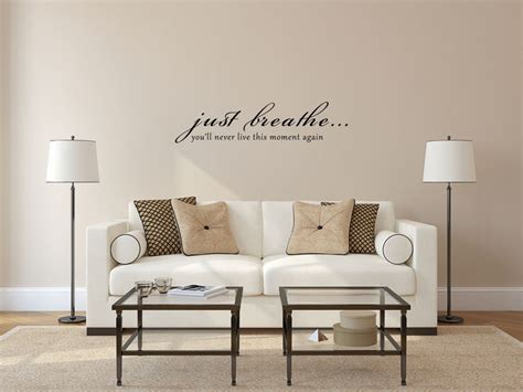 Just Breathe Vinyl Quote For Inspiration Wall Art Decal Etsy