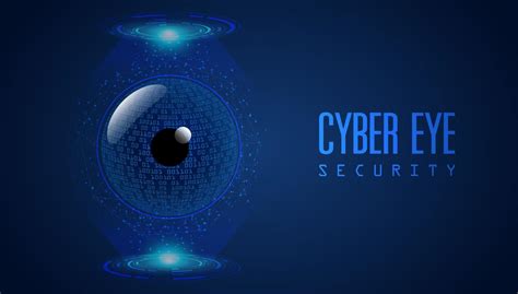 Modern Cybersecurity Technology Background With Eye Vector Art