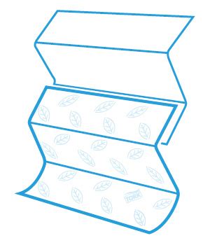 Сложение бумажных полотенец ZZ, V, C, Z, M(W)